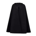 thumbnail image 1 of Hariumiu Woolen Cloak Coat Women Winter Cape Hooded Loose Mid Length Thick Warm Solid Color Keep Warm Wide Open Outdoor Cloak Shawl Women Hooded Cape, 1 of 6