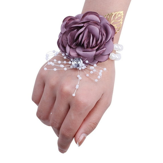 Hariumiu Wrist Flower Corsage Rose Wrist Corsage Boutonniere Fine Workmanship Corsage Elegant Wedding Flower Accessories Wedding Wrist Bouquet