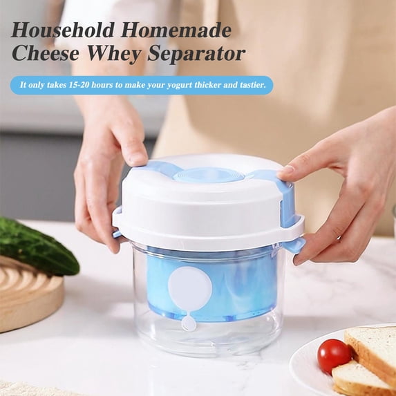 Hariumiu Yogurt Strainer with Transparent Container Ultra Fine Mesh Filter BPA Free Homemade Cheese Strainer for Homemade Greek Yogurt Sauces