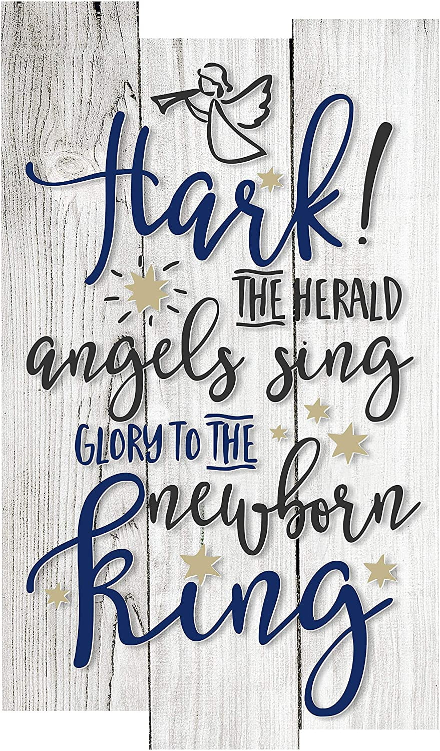 Hark The Herald Angels Sing Rustic Wall Sign 11x18 - Walmart.com, image size:879x1500