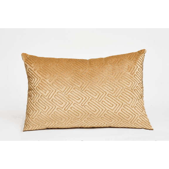 Harkaari, Labyrinth Heavily Embellished Design Velvet Throw Pillow