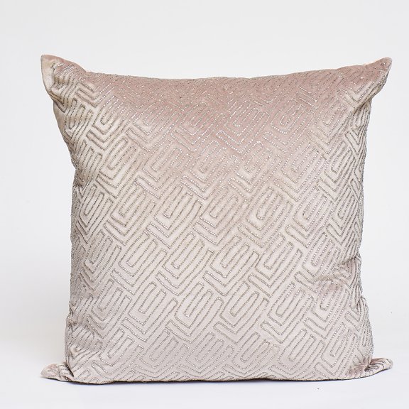 Harkaari, Labyrinth Heavily Embellished Design Velvet Throw Pillow