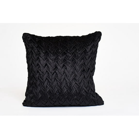 Harkaari, Loose V Style Smocked Velvet Throw Pillow