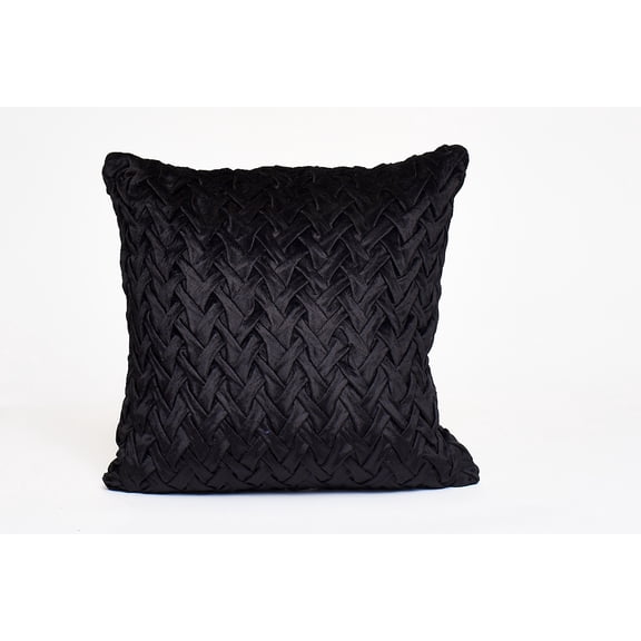 Harkaari, Loose V Style Smocked Velvet Throw Pillow