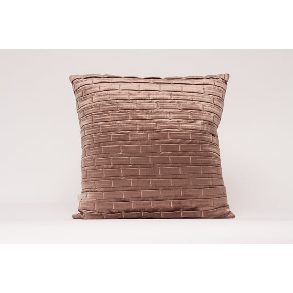 Harkaari, Pleated Brick Design Velvet Throw Pillow