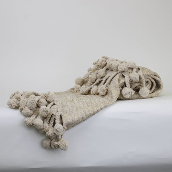 Harkaari, Pom-Pom Metallic Pattern Throw