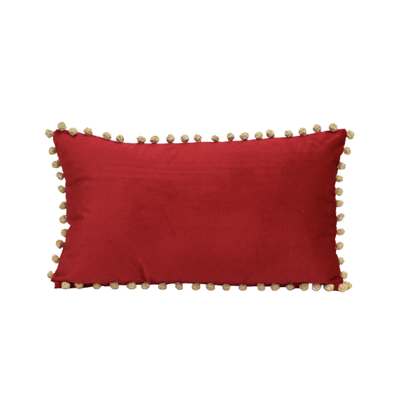 Harkaari, Velvet Playful Christmas Pom-Pom Pillow
