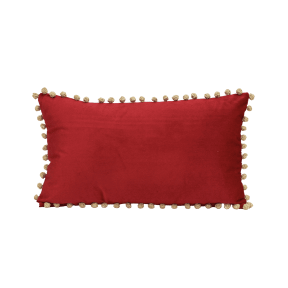 Harkaari, Velvet Playful Christmas Pom-Pom Pillow