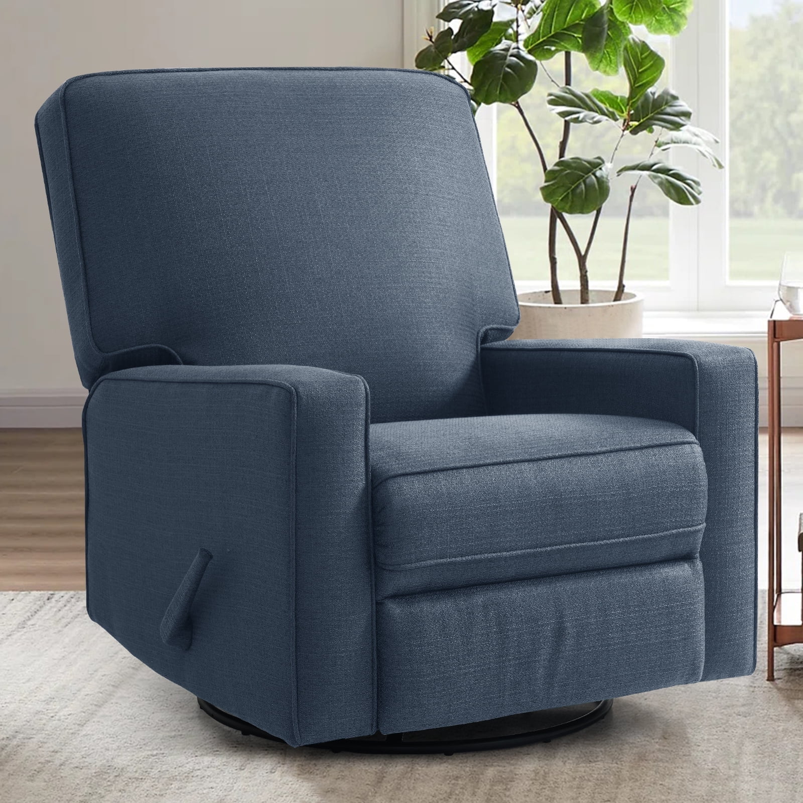 Harkawon 360° Swivel Rocking Glider Recliner Chair, Manual