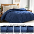 thumbnail image 1 of Harkawon All Season Down Alternative Queen Comforter, Winter Warm Comforter Ultra Soft Quilted Duvet Insert with Corner Tabs, Wavy Box Stitched, Luxury Fluffy & Lightweight (Navy, 88 x 88 inch), 1 of 7
