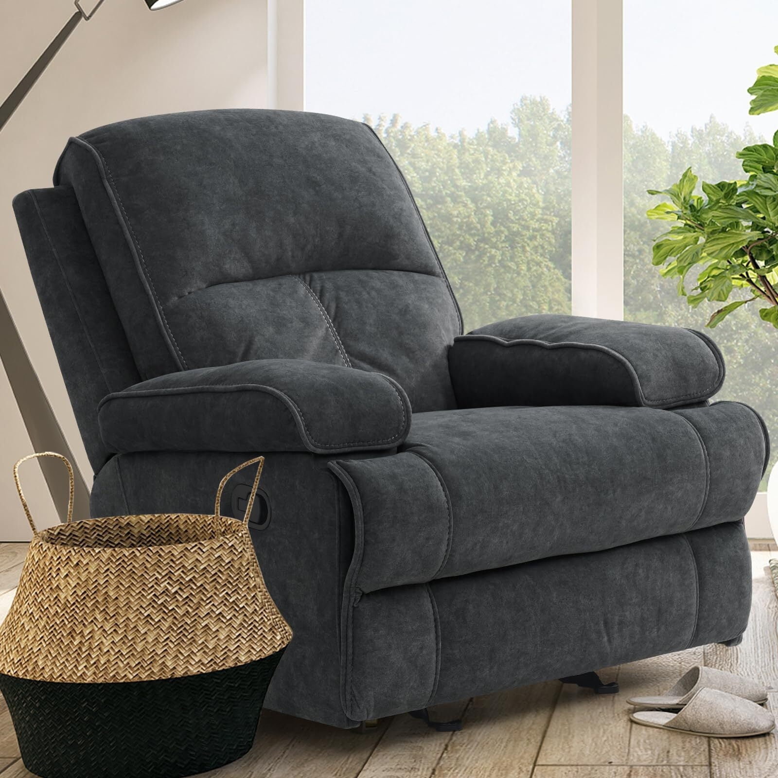 Harkawon Rocking Recliner Chair for Nursery, Glider Rocker Nursery ...