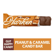 Harken, Peanut, Caramel & Chocolate Candy Bar, Added Sugar Free, 14g Fiber, Gut-Happy & Vegan Snack, Dairy Free, 1.41oz