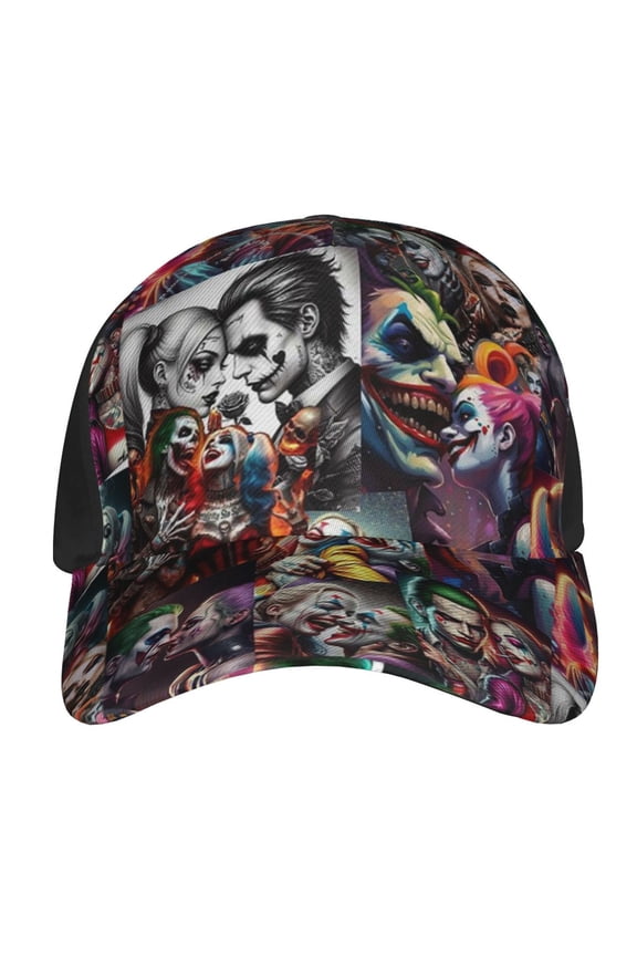 Harl-ey Quinn Joker Baseball Cap Adjustable Snapback Hat Hip Hop Dad Caps Men Women