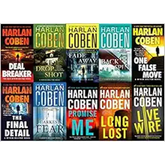 Pre-Owned Harlan Coben's Complete Myron Bolitar Series Set (Books 1-10): Deal Breaker, Drop Shot, Fade Away, Back Spin, One False Move, the Final Detail, Darkest Fear, Promise Me, Long Lost and Live Wire