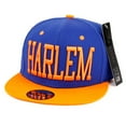 thumbnail image 1 of Harlem Block Letters Flat Bill Snapback Cap Hat Snap Back, 1 of 10