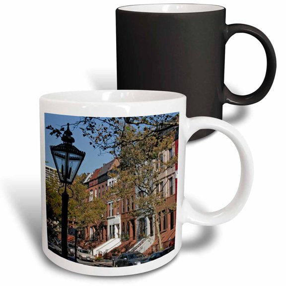 3drose, Harlem Brownstones, Manhattan, New York, Usa, 11oz Magic Transforming Mug
