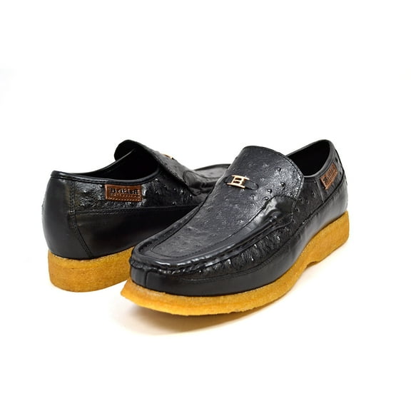 Harlem Ostrich Leather Mens Shoes- Stylish and Comfortable Slip On Shoes
