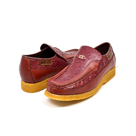 Harlem Ostrich Leather Mens Shoes- Stylish and Comfortable Slip On Shoes