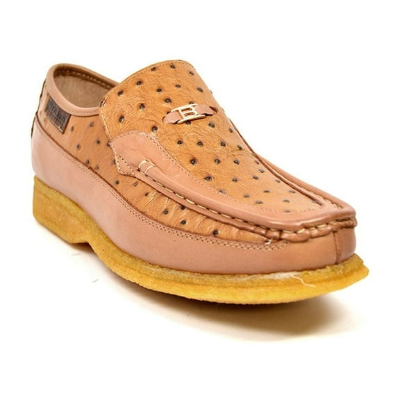 Harlem Ostrich Leather Mens Shoes- Stylish and Comfortable Slip On Shoes