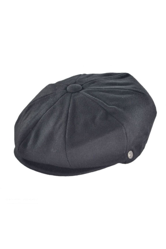 Harlem Wool Blend Newsboy Cap - L - Black