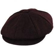 Harlem Wool Blend Newsboy Cap - XL - Burgundy