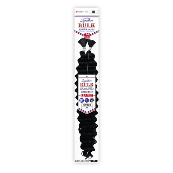 Harlem125 Human Hair Blend Braids Kima Signature Bulk Ripple Deep 20" (4)