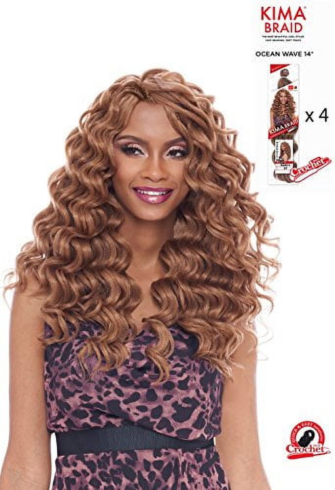 極美品 レリアン Leillian カシミヤ シルク ミンク毛皮 13+ 2XL Harlem125 Synthetic Crochet Hair Kima Braid - OCEAN WAVE 14