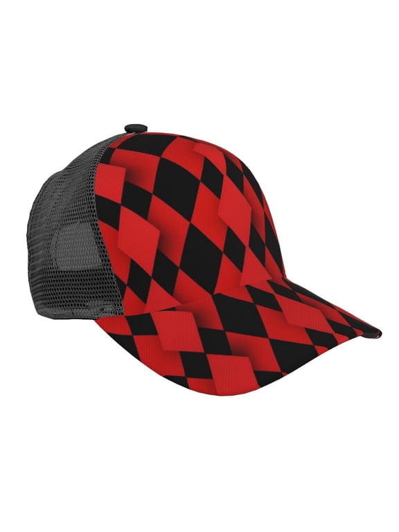 Harlequin Art Trucker Hat for Women Men Beach Snapback Baseball Cap