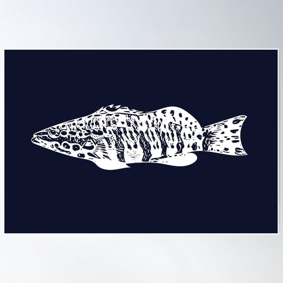 Harlequin Bass White Design Poster Wall Art, Modern Wall Decor For Living Room Bedroom, 8x12 UNFRAMED
