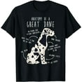 thumbnail image 1 of Harlequin Great Dane Dog Anatomy, Funny Pet Mom Cute Dog Dad T-Shirt, 1 of 4