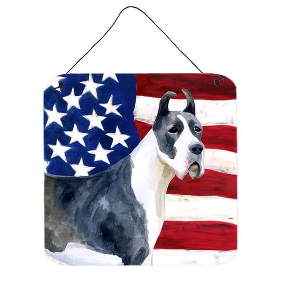 Harlequin Great Dane Patriotic Wall or Door Hanging Prints