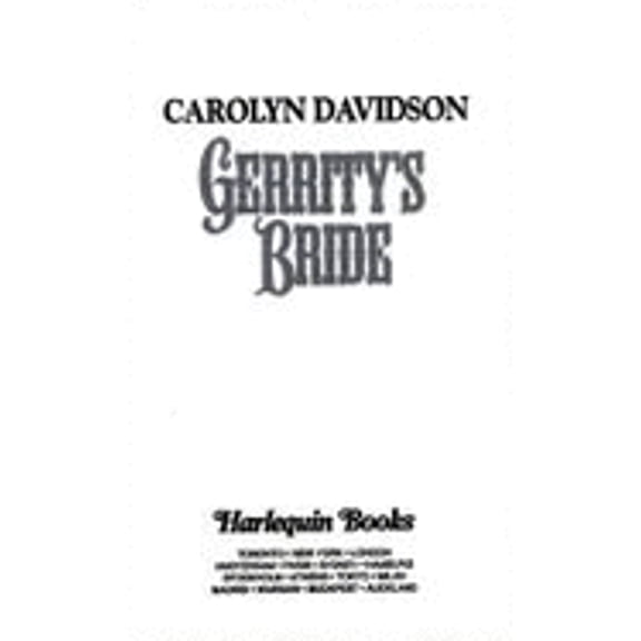Pre-Owned Harlequin Historical #298: Gerrity's Bride (Paperback) by Carolyn Davidson