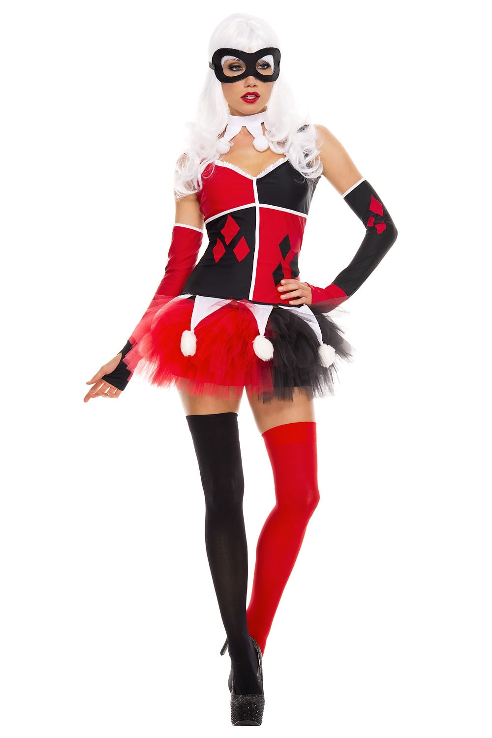 ATOSA Harlekin Kostüm – Blutig, Mit Kopfbedeckung, Größe XL, Für Halloween & Karneval