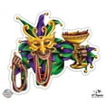 thumbnail image 1 of Harlequin Jester Mardi Gras - 8" Vinyl Sticker - For Car Laptop I-Pad - Waterproof Decal, 1 of 1