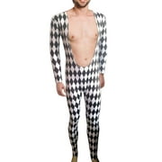 Harlequin Leotard Costume Freddie Mercury Unitard Spandex Outfit Black And White