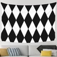 thumbnail image 1 of Harlequin Pattern Black And White Tapestry Bedroom Living Room Tapestry Room Decorative Aesthetic Tapestries (90 In * 60 In), 1 of 6