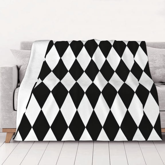 Harlequin Warm Cozy Plush Throw Blanket for Couch Bed Sofa 60"x50"