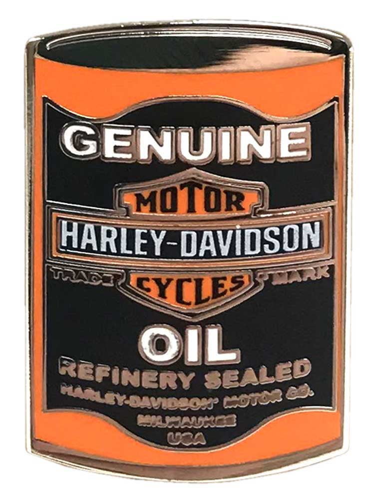 Harley-Davidson 1.25 in. Genuine B&S Oil Can Pin - Black