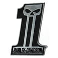 thumbnail image 1 of Harley-Davidson #1 Skull Dark Custom Chrome Injection Molded Emblem CG41507, 1 of 2