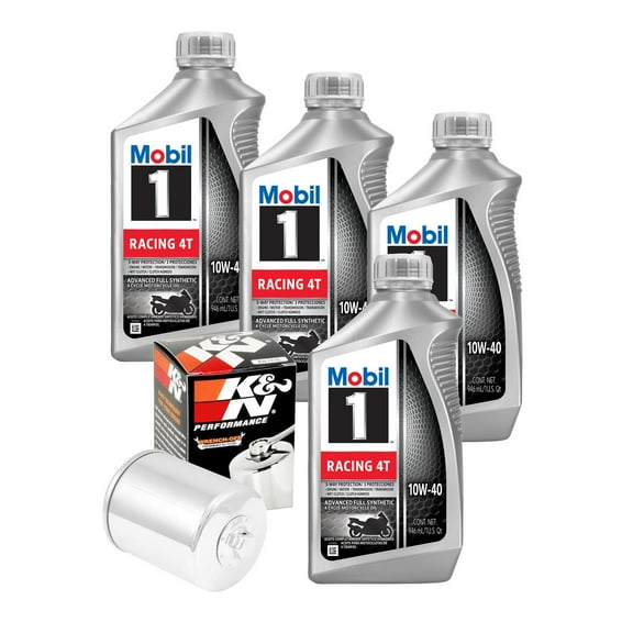 Harley Davidson 103-96 CI Oil Change Kit - Mobil 1 10W40, 4 Quart