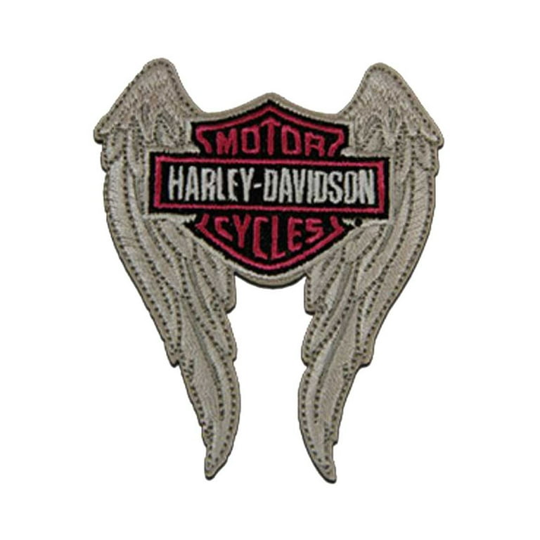Harley-Davidson 2 inch Embroidered Winged Bar & Shield Logo Emblem Sew-On  Patch, Harley Davidson