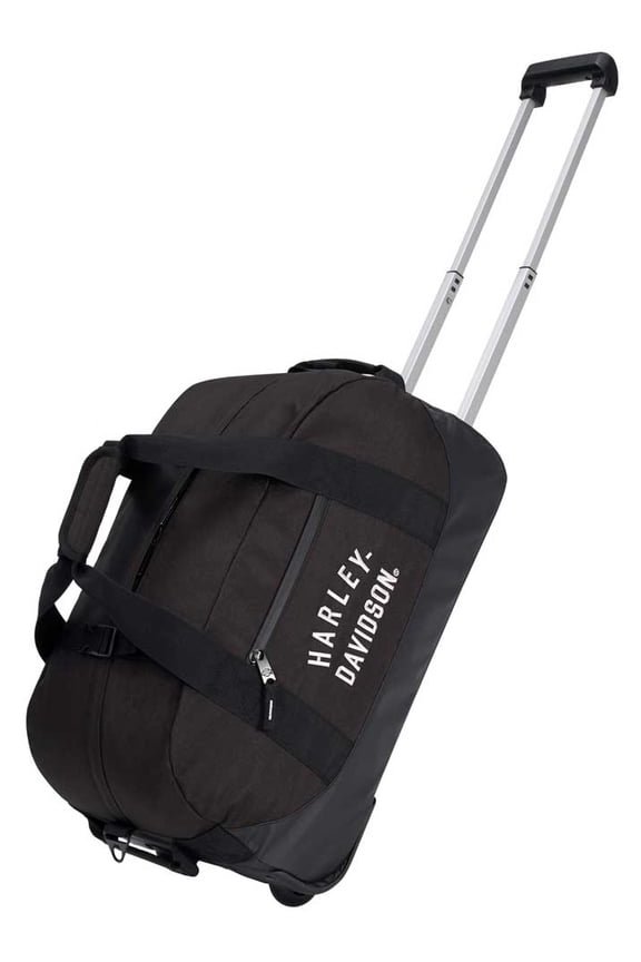 21" Carry-On Rugged Twill Rolling Duffel Bag - Black (22"), Harley Davidson