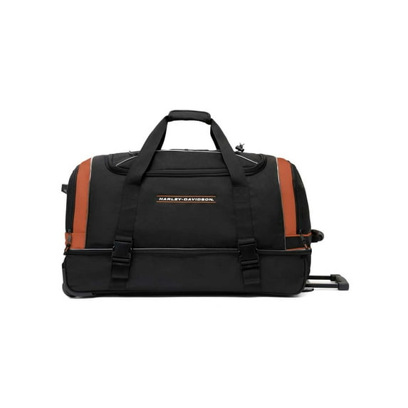 Harley-Davidson 29" Racing Super Wheeling Organizer Duffel Bag - Black/Rust, Harley Davidson