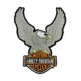 thumbnail image 1 of Harley-Davidson 3.5 in Embroidered Silver Eagle Bar & Shield Emblem Sew-On Patch, Harley Davidson, 1 of 1