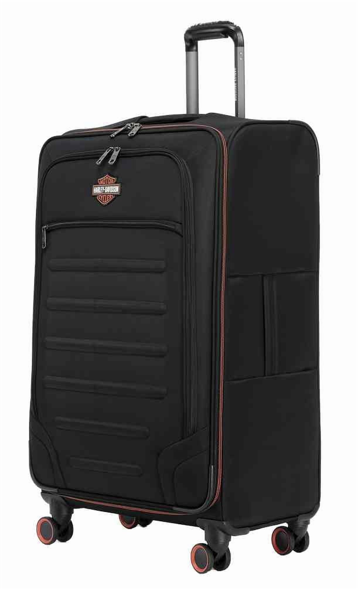 Harley-Davidson 30 in. Cruiser Soft Sided Expand Spinner Wheeling Luggage, Black, Harley Davidson