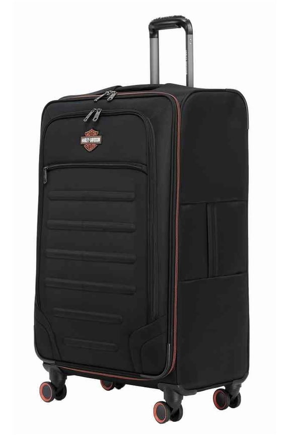 30 in. Cruiser Soft Sided Expand Spinner Wheeling Luggage, Black, Harley Davidson