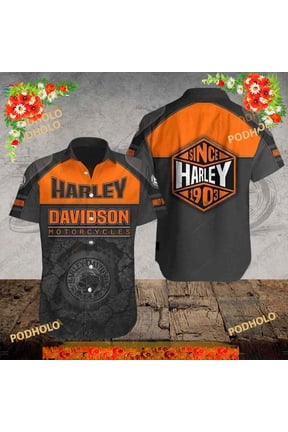 Harley Davidson 3d Funny Hawaiian Shirt For Mens