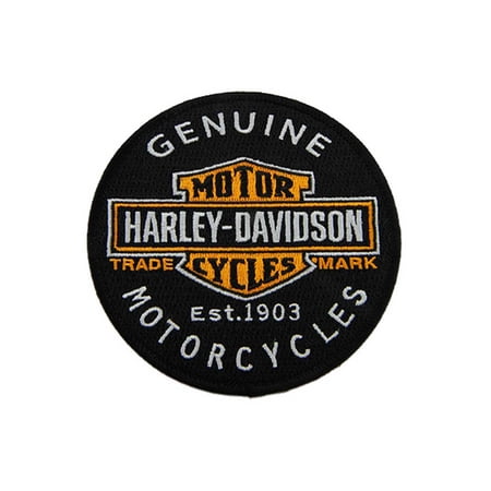 Harley-Davidson 4 in Embroidered Genuine Motorcycles Bar & Shield Emblem Patch, Harley Davidson