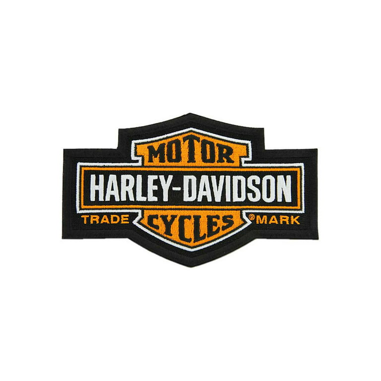 Harley-Davidson 7.25 in. Embroidered Trademark Bar & Shield Emblem Sew-On  Patch, Harley Davidson 