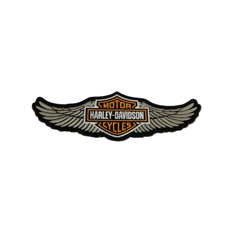 Harley-Davidson 8 inch Embroidered Black Bar & Shield Logo Emblem Sew-On Patch